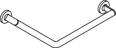 Winkelgriff, Edelstahl, pulverbeschichtet, Achsmaße 400 mm und 400 mm, Winkel 135°, Durchmesser 30 mm, in Farbe DC (Schwarz tiefmatt) Winkelgriff, Edelstahl, pulverbeschichtet, Achsmaße 400 mm und 400 mm, Winkel 135°, Durchmesser 30 mm, in Farbe DC (Schwarz tiefmatt)