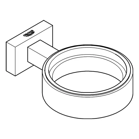 Grohe Essentials Cube Halter, supersteel Grohe Essentials Cube Halter, supersteel