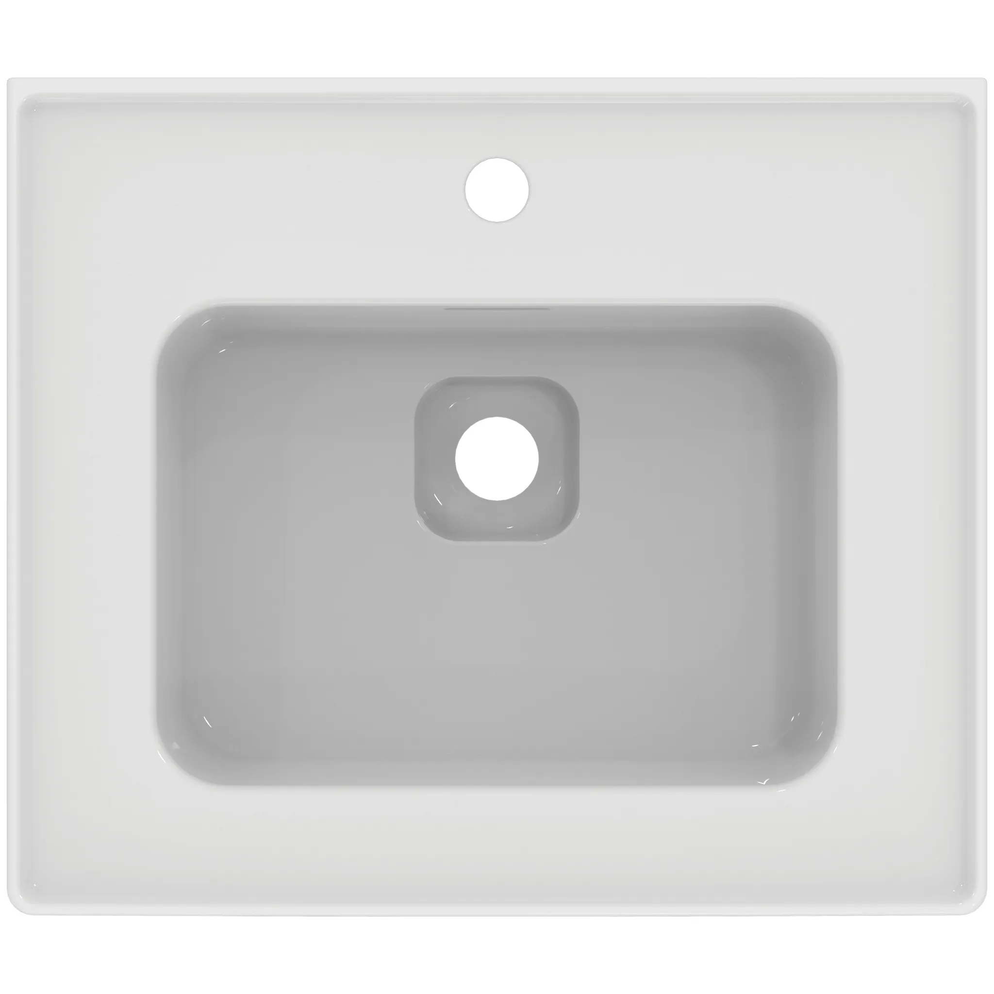 Waschbecken „StradaII“ 54 × 46 × 18 cm, Hahnlochposition mittig Waschbecken „StradaII“ 54 × 46 × 18 cm, Hahnlochposition mittig