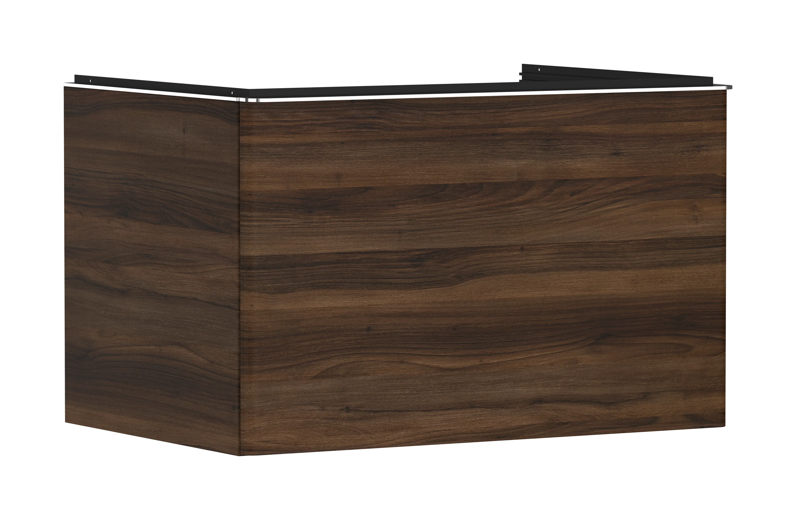 Hansgrohe Xelu Q Waschtischunterschrank Nussbaum Dunkel, 780x540 mm, 1 Schubkasten, verchromte Griffe, SoftClose, Wandmontage