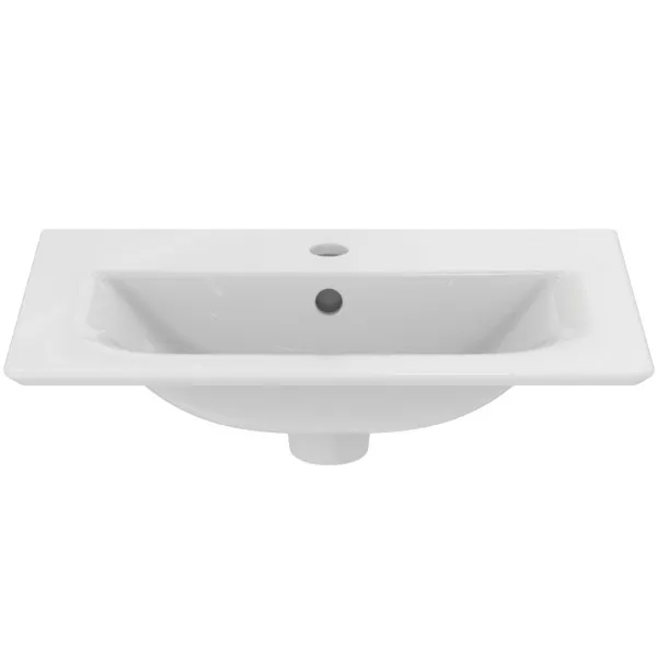 Waschbecken „ConnectAir“ 54 × 38 × 15,5 cm, Hahnlochposition mittig in Weiß Waschbecken „ConnectAir“ 54 × 38 × 15,5 cm, Hahnlochposition mittig in Weiß
