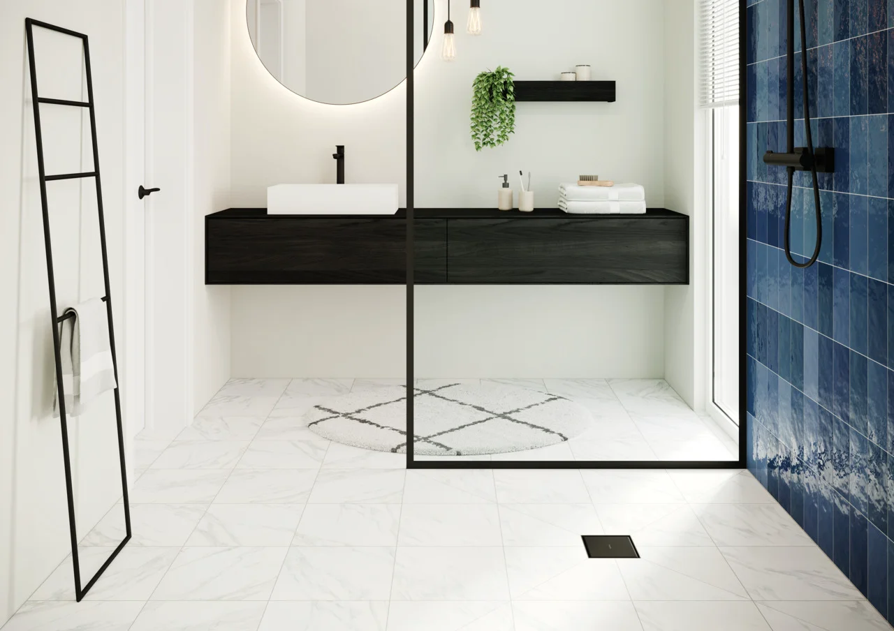 Hansgrohe RainDrain Point Komplettset Punktablauf 100x100 mm rückseitig befliesbar, Mattschwarz Hansgrohe RainDrain Point Komplettset Punktablauf 100x100 mm rückseitig befliesbar, Mattschwarz