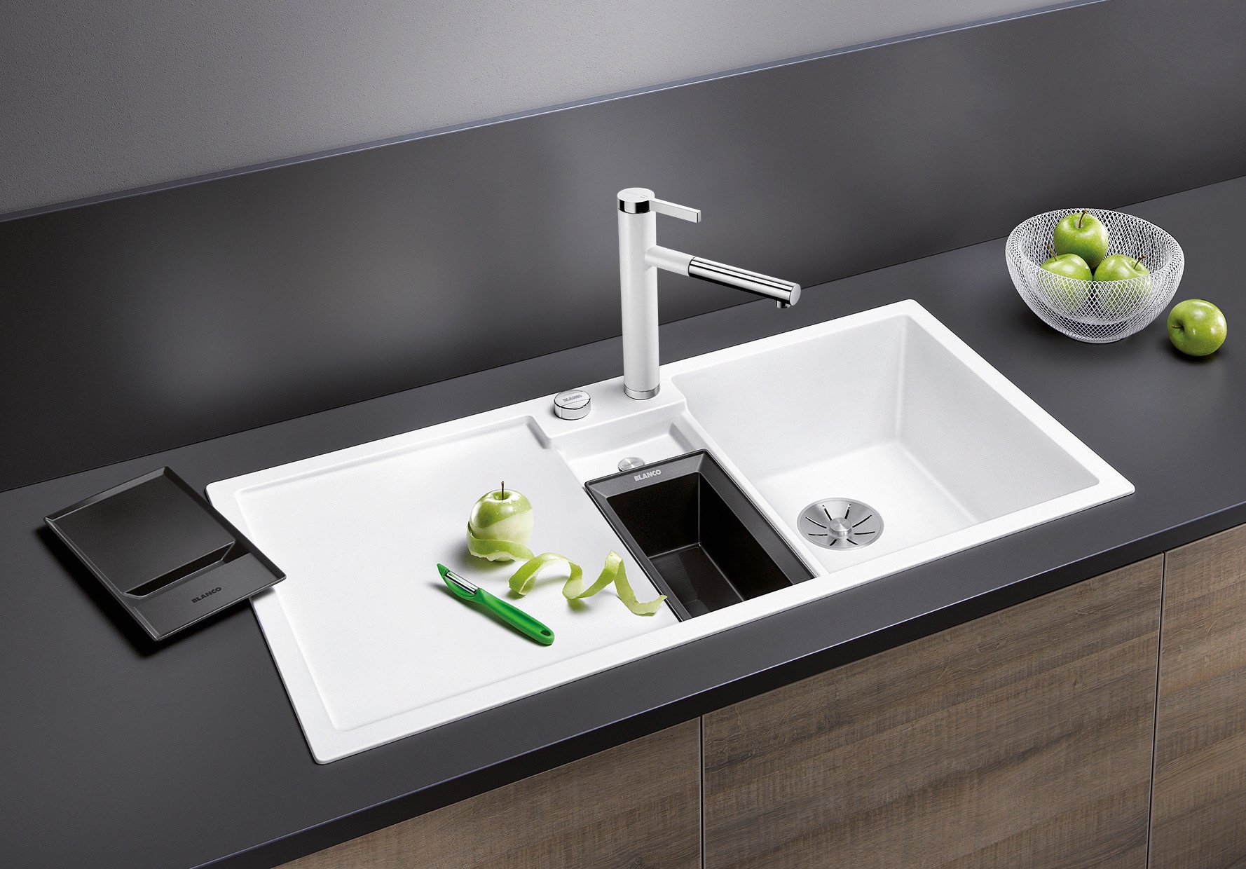 Küchenspülbecken „COLLECTIS“ 100 × 51 cm, rechts in schwarz Küchenspülbecken „COLLECTIS“ 100 × 51 cm, rechts in schwarz