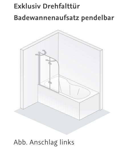 HSK teilgerahmte Drehfalttür pendelbar 2-teilig „Exklusiv“ Glas Mattierung mittig (65 cm), Profile Alu Silber-matt, B: 1140 mm H: 1400 mm HSK teilgerahmte Drehfalttür pendelbar 2-teilig „Exklusiv“ Glas Mattierung mittig (65 cm), Profile Alu Silber-matt, B: 1140 mm H: 1400 mm
