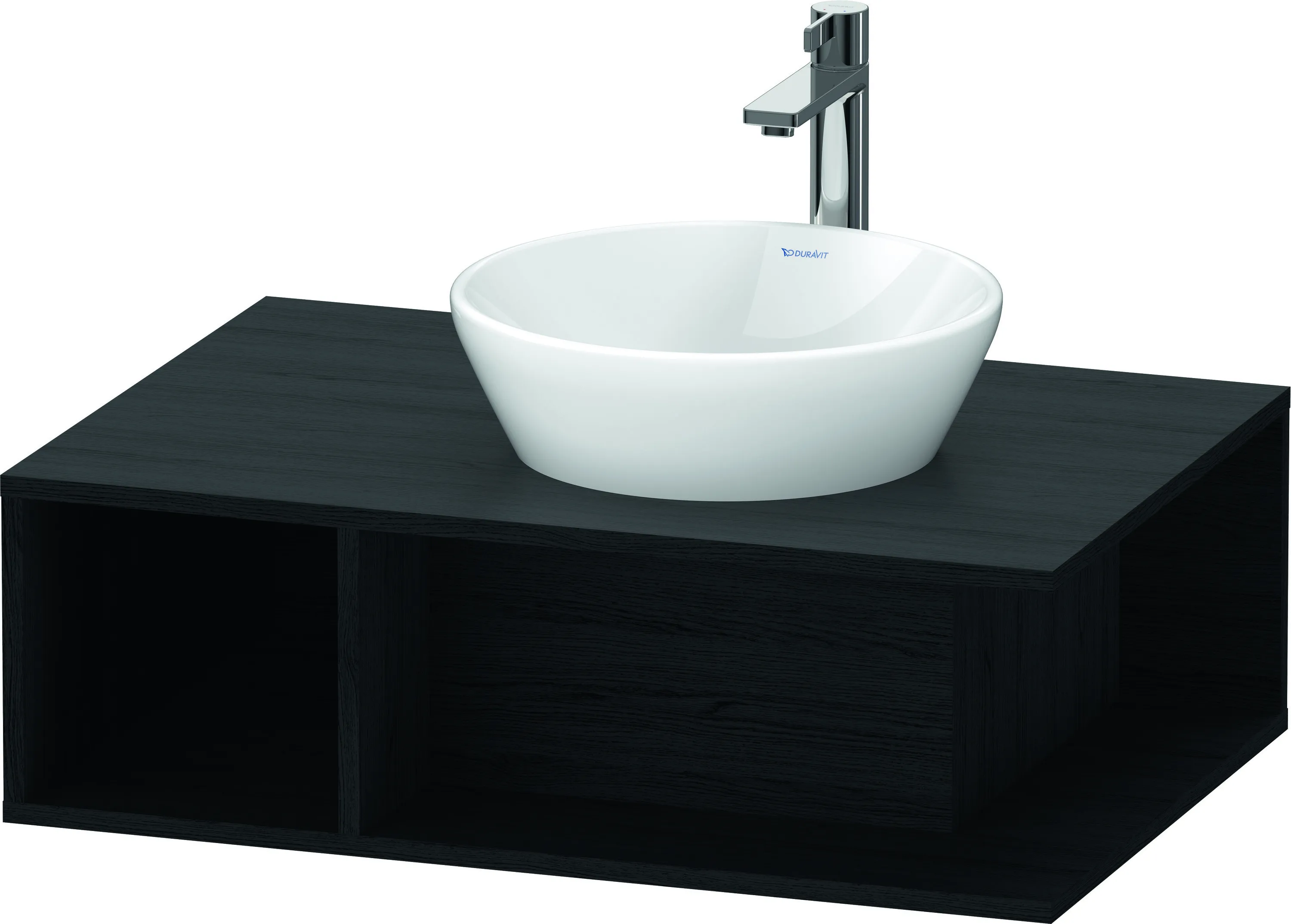 Duravit Waschtischunterschrank wandhängend „D-Neo“ 80 × 26 × 55 cm Eiche Schwarz Duravit Waschtischunterschrank wandhängend „D-Neo“ 80 × 26 × 55 cm Eiche Schwarz