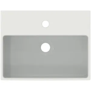 Waschbecken „Extra“ 45 × 35 × 15 cm, Hahnlochposition mittig in Weiß Waschbecken „Extra“ 45 × 35 × 15 cm, Hahnlochposition mittig in Weiß