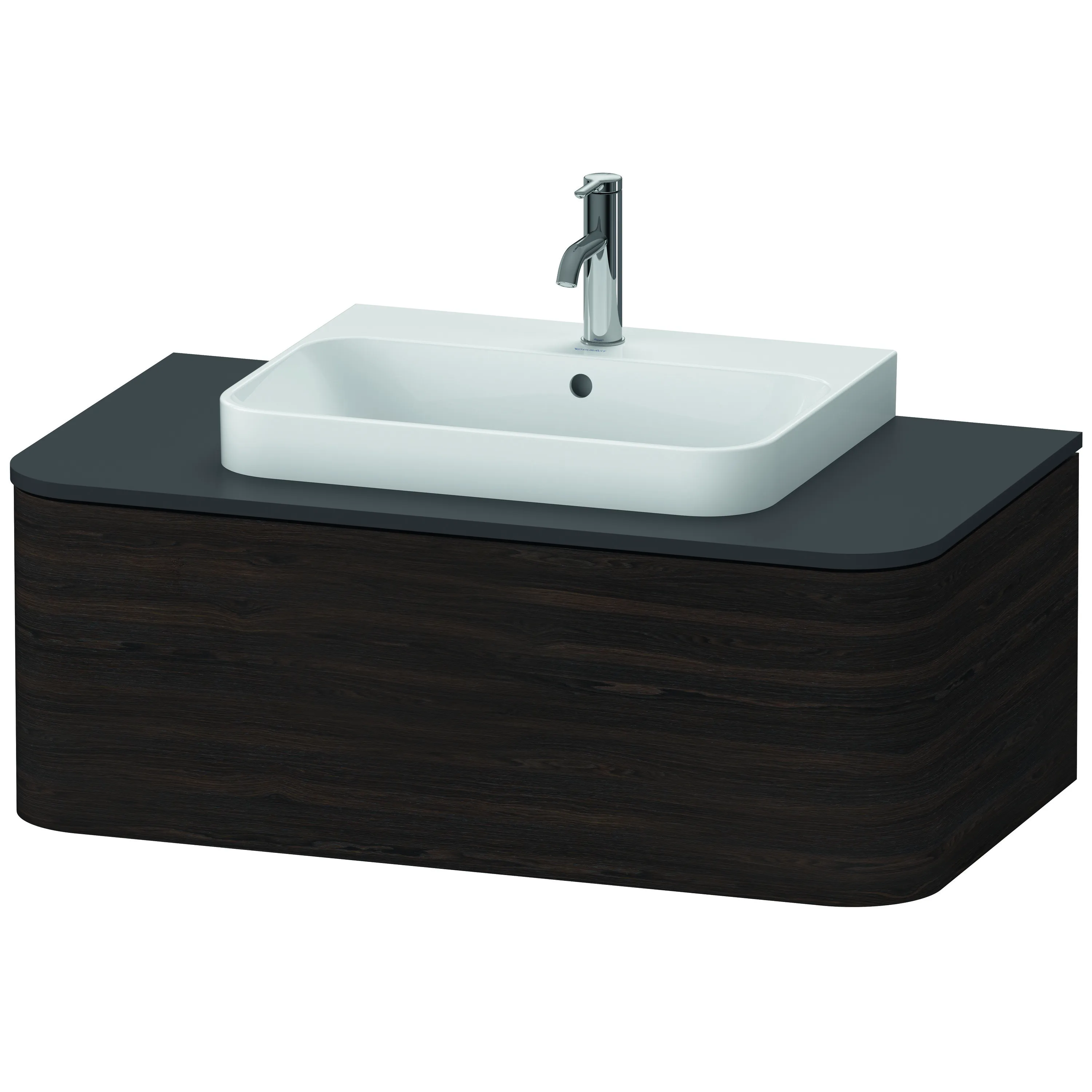 Duravit Waschtischunterschrank wandhängend „Happy D.2 Plus“ Nussbaum gebürstet Duravit Waschtischunterschrank wandhängend „Happy D.2 Plus“ Nussbaum gebürstet