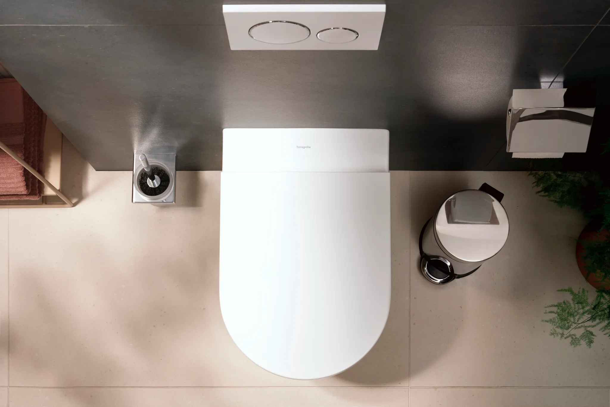 EluPura Original S Wand WC Set 540 AquaChannel Flush, HygieneEffect mit WC-Sitz mit SoftClose und QuickRelease Weiß