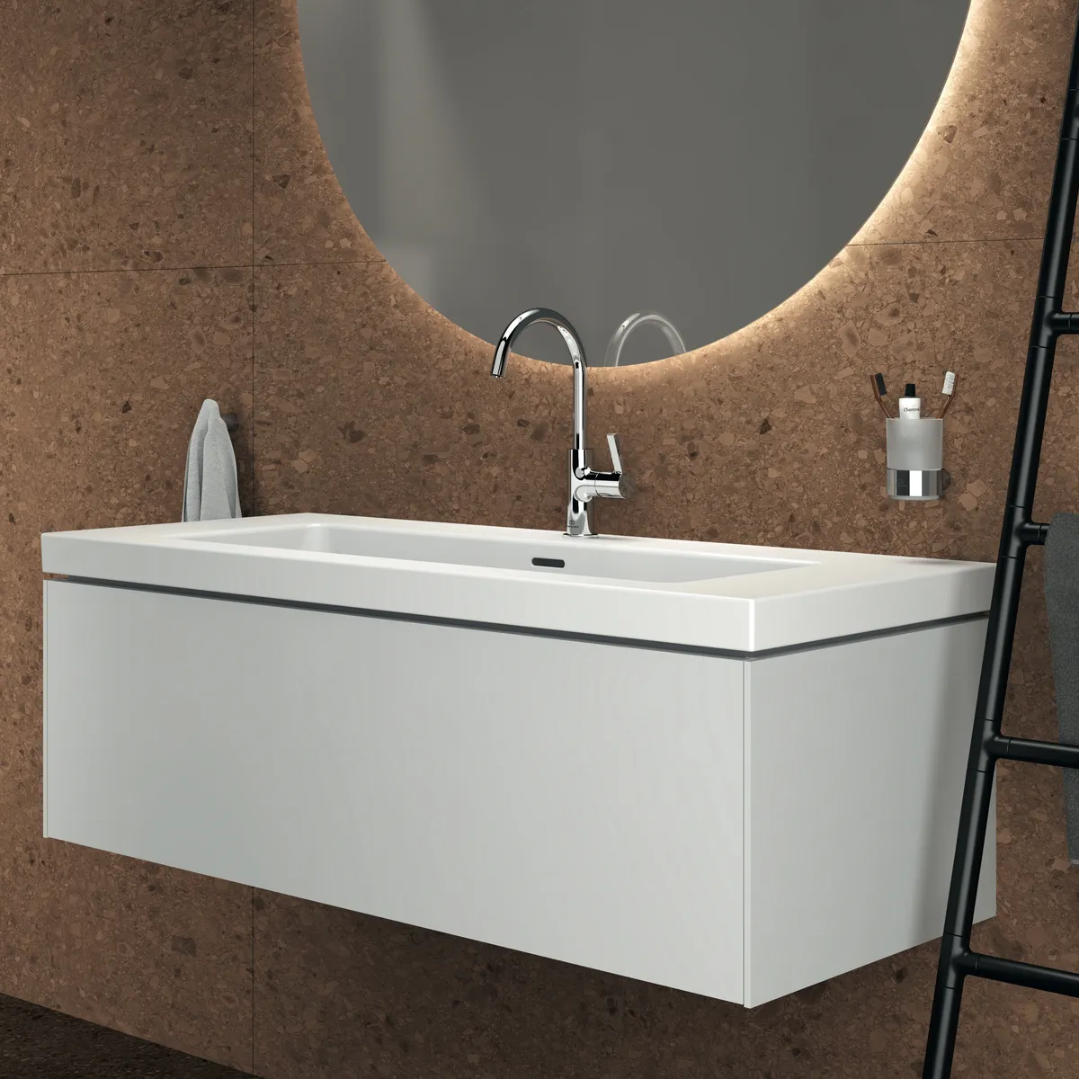 Ideal Standard Waschtischunterschrank „Conca“ 120 × 37 × 50,5 cm Weiß matt lackiert Ideal Standard Waschtischunterschrank „Conca“ 120 × 37 × 50,5 cm Weiß matt lackiert