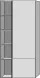 Stauraumschrank rechts 3way (BR183) 1360x600x345 Anthrazit-Matt