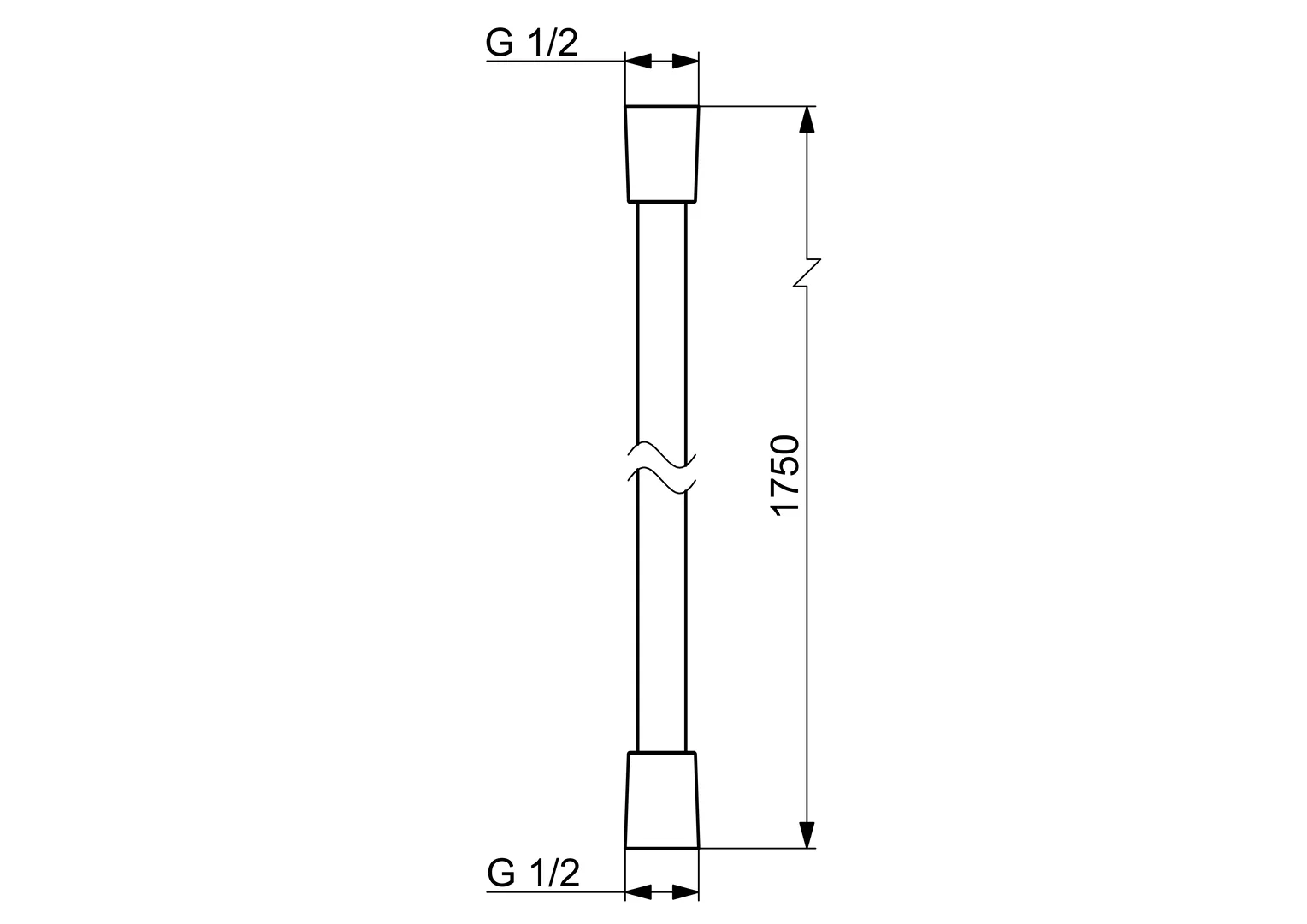 HansaMEDIPRO Schlauch HansaMEDIPRO 0412 L=1750 Chrom HansaMEDIPRO Schlauch HansaMEDIPRO 0412 L=1750 Chrom