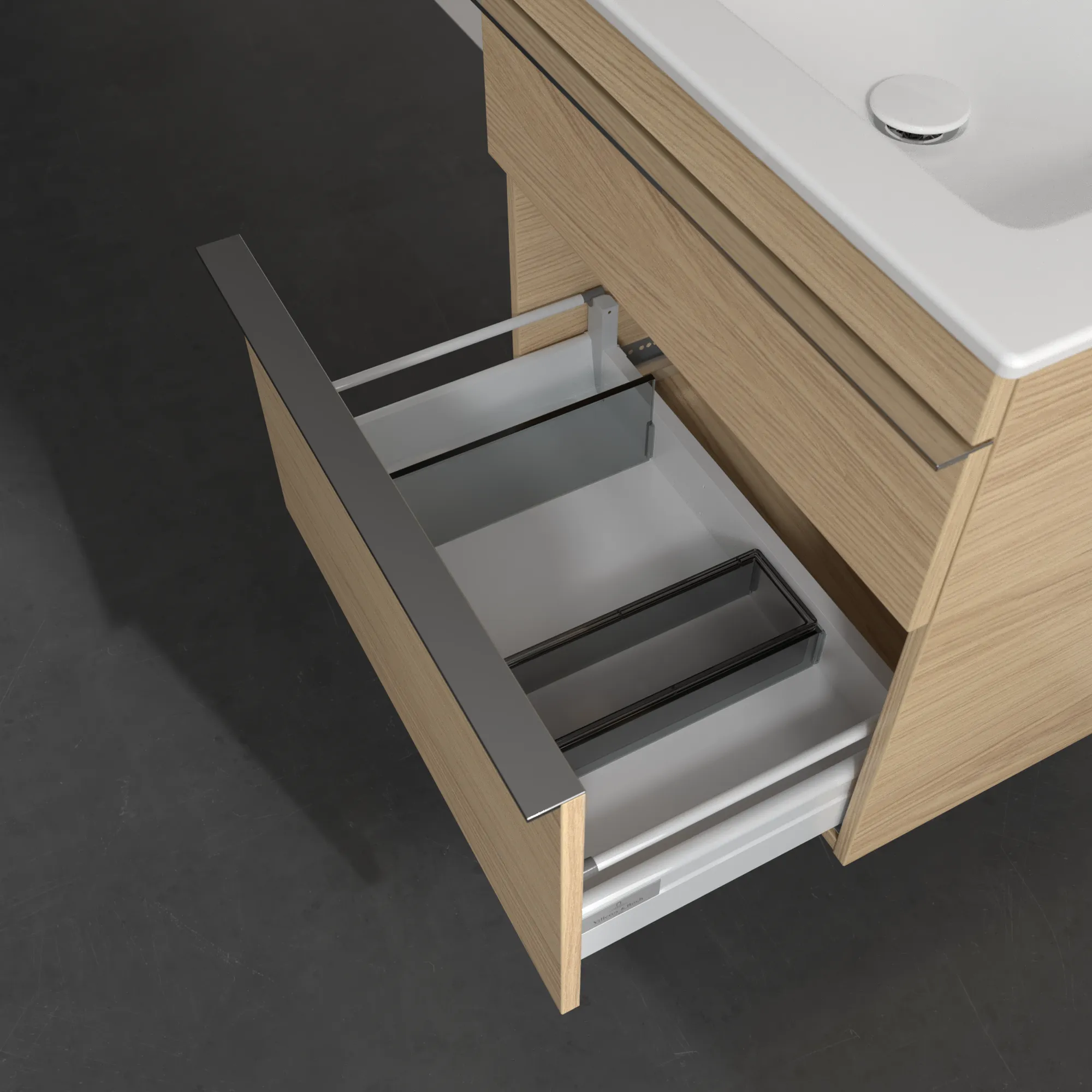 Villeroy & Boch Waschtischunterschrank „Venticello“ für Schrankwaschtisch 603 × 590 × 502 mm Nordic Oak, für Becken mittig