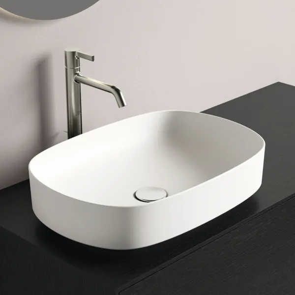 Waschbecken „Linda-X“ 55 × 38 × 13 cm in Seidenweiß