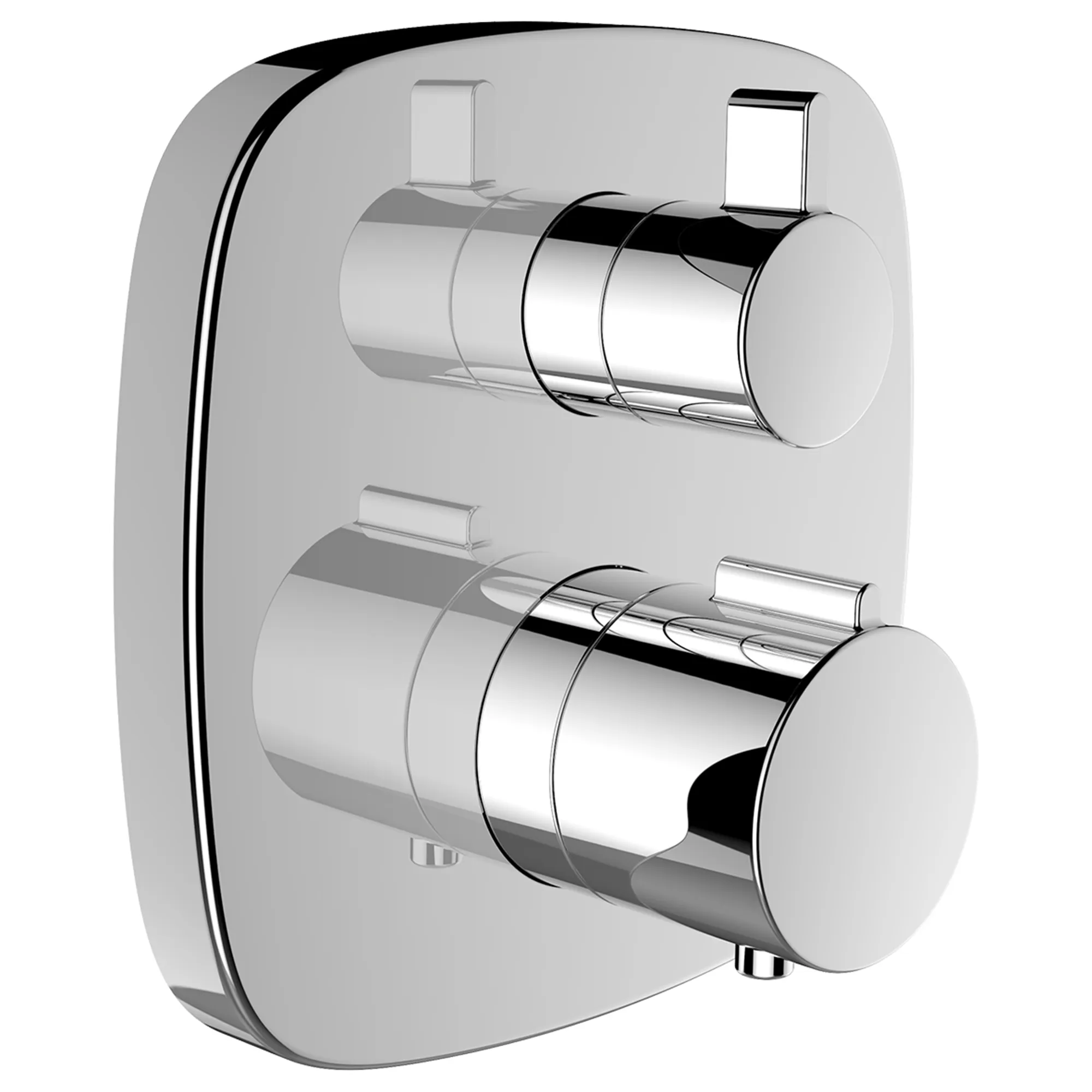 2-Griff-Wannenthermostat, Unterputz, Citytherm, 2 Mischwasserabgänge Sicherheitstaste (38°C) 2-Wege-Mengenregulierung Thermostatische Patrone Temperaturgriff komplett Mengengriff komplett chrom