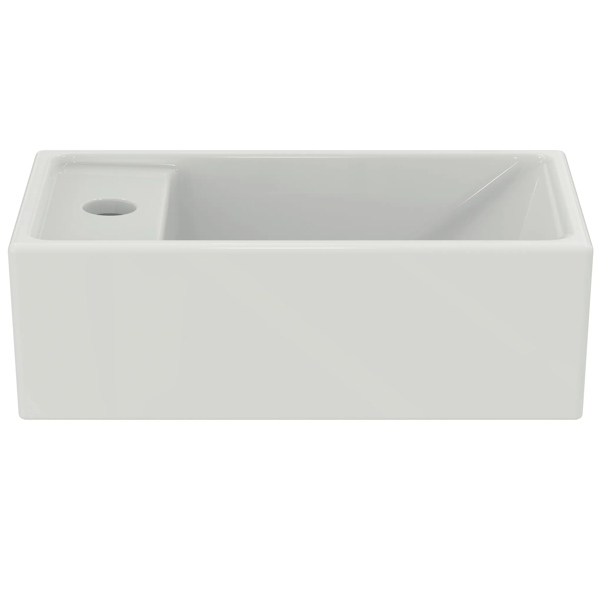 Ideal Standard Handwaschbecken i.life S, 1 Hahnloch links, ohne Überlauf, weiß, 370x210x120 mm Ideal Standard Handwaschbecken i.life S, 1 Hahnloch links, ohne Überlauf, weiß, 370x210x120 mm
