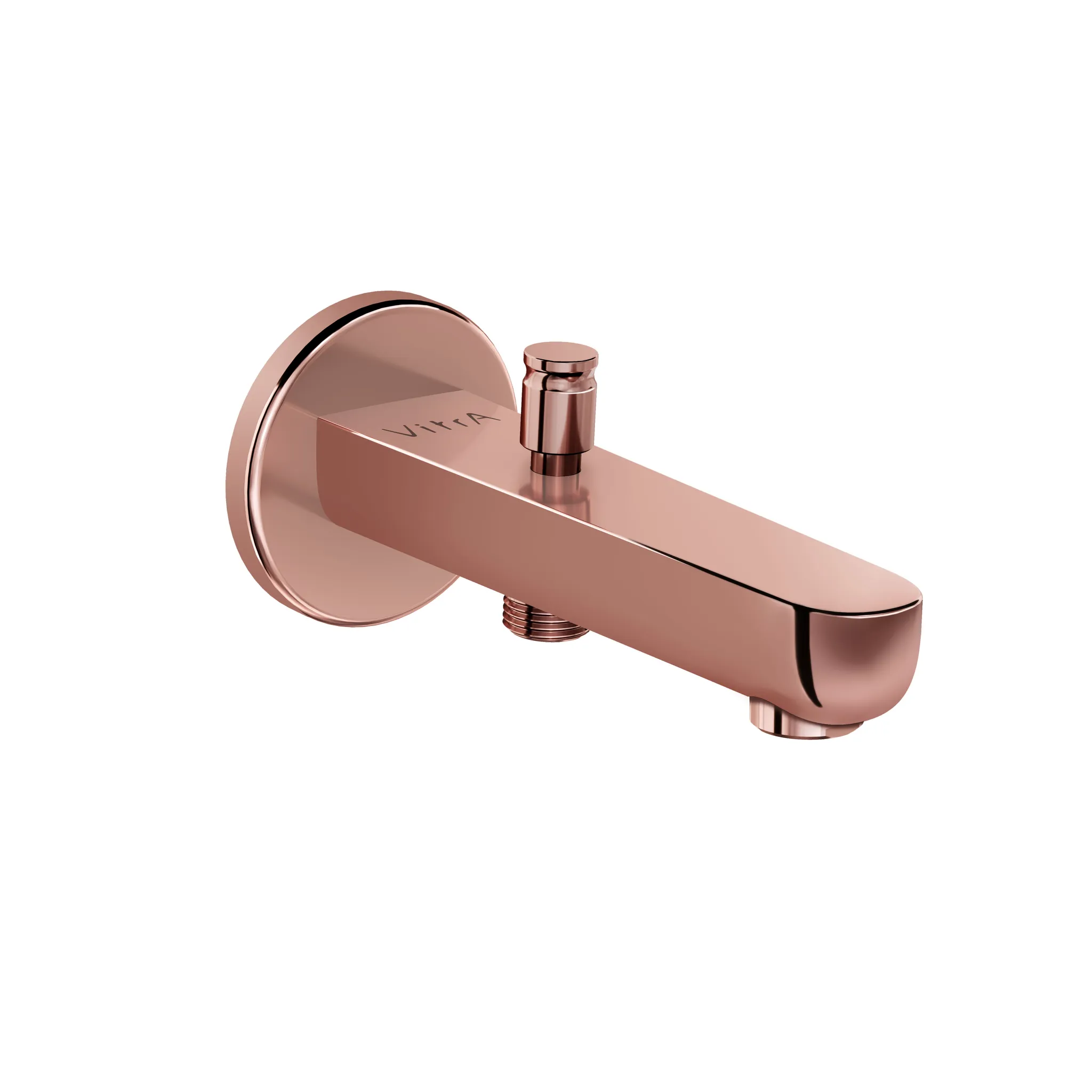 Flow Soft Wanneneinlauf mit Brauseabgang Ausladung Auslauf 16 cm Aufputzmontage Kupfer Soft Flow Soft Wanneneinlauf mit Brauseabgang Ausladung Auslauf 16 cm Aufputzmontage Kupfer Soft