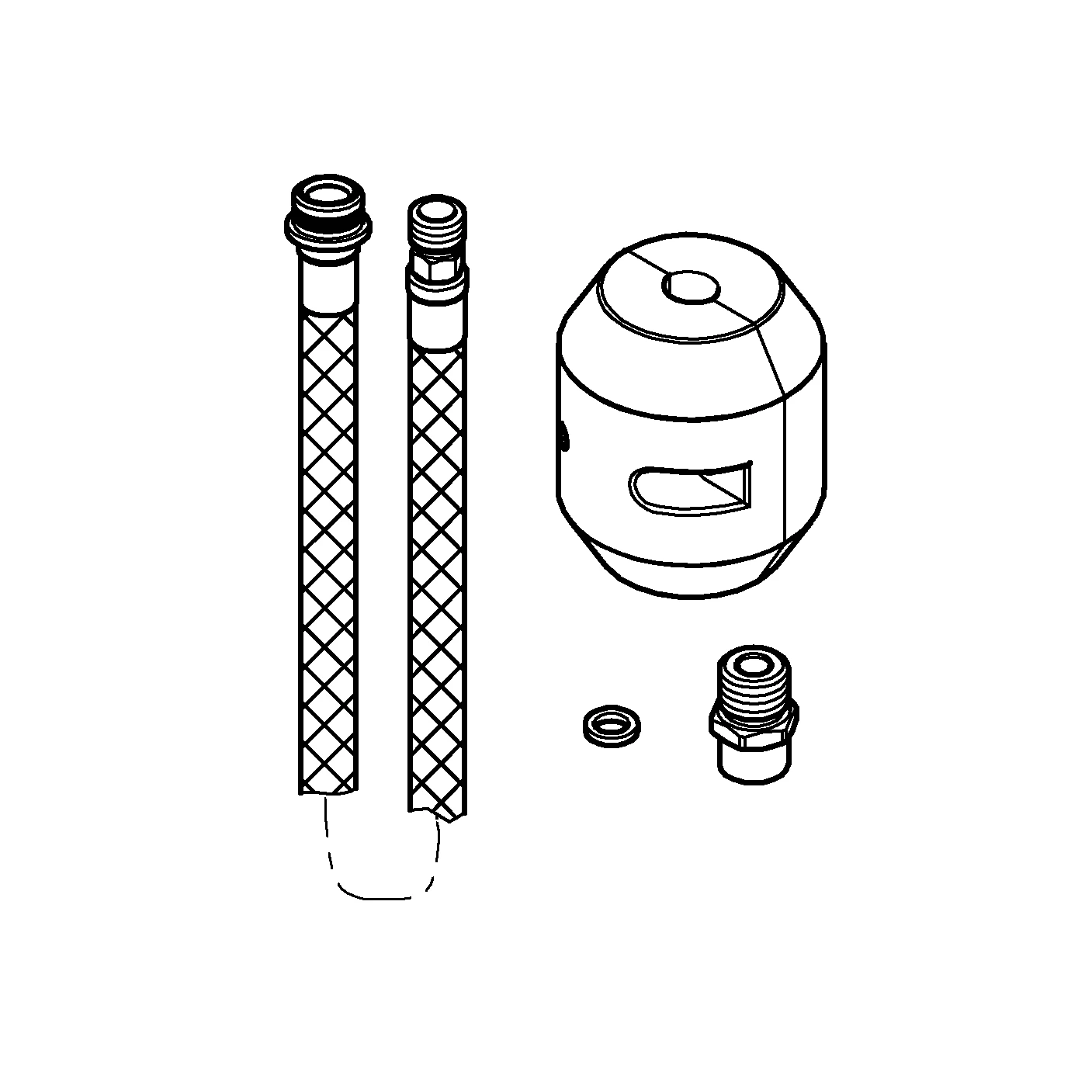 Brauseschlauch 48355, für Einhand-Spültischbatterie Zedra 31 203 000, EasyDock, inklusive Gewicht, ca. 1,425 mm, M15 × 1