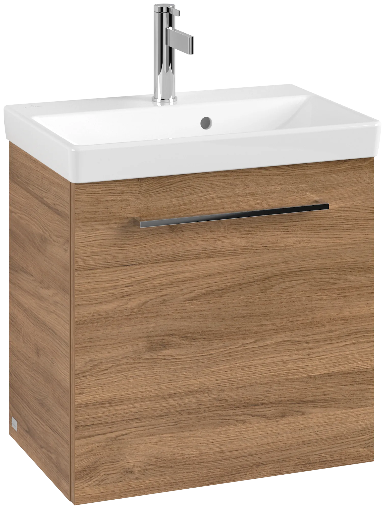 Villeroy & Boch Waschtischunterschrank mit Tür „Avento“ für Schrankwaschtisch 530 × 514 × 352 mm Kansas Oak, Anschlag rechts, Soft Closing, 1 Tür