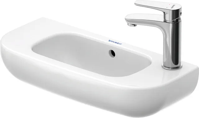 Handwaschbecken „D-Code“, Form rechteckig 50 × 22 cm Größe: 50 × 22 cm / Hahnlochposition: rechts Handwaschbecken „D-Code“, Form rechteckig 50 × 22 cm Größe: 50 × 22 cm / Hahnlochposition: rechts