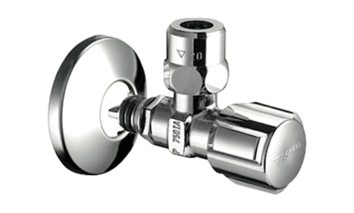 Eckventil mit Regulierfunktion QUICK COMFORT, Stecktechnik QUICK, COMFORT-Griff, Schubrosette Ø 54 mm, Stecktechnik QUICK DN 15, Ø 10 mm (DN 10 G 3/8 AG), chrom Eckventil mit Regulierfunktion QUICK COMFORT, Stecktechnik QUICK, COMFORT-Griff, Schubrosette Ø 54 mm, Stecktechnik QUICK DN 15, Ø 10 mm (DN 10 G 3/8 AG), chrom