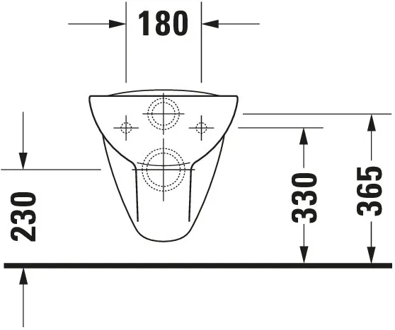 Wand-Tiefspül-WC „D-Code“ 35,5 × 36 × 54,5 cm, mit Spülrand, Abgang waagerecht