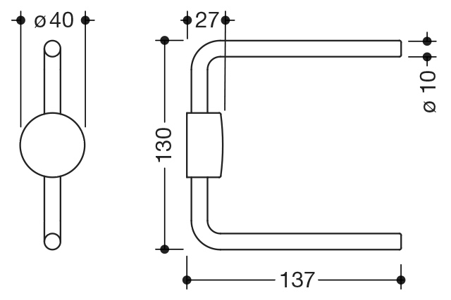 HEWI Reservetoilettenpapierhalter „System 815“ 4 × 13,3 × 13 cm