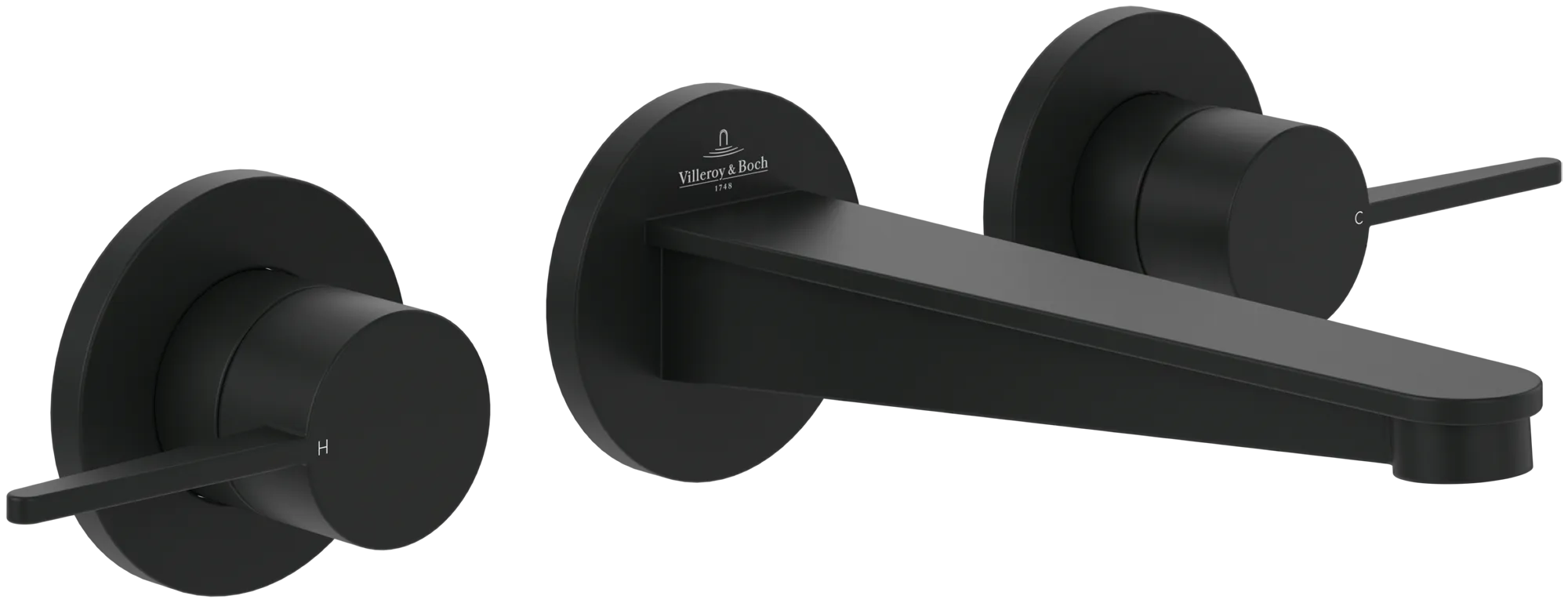 Zweihand-Unterputz-Armatur „Conum“ 18,9 cm Ausladung 205 mm in Matt Black Zweihand-Unterputz-Armatur „Conum“ 18,9 cm Ausladung 205 mm in Matt Black
