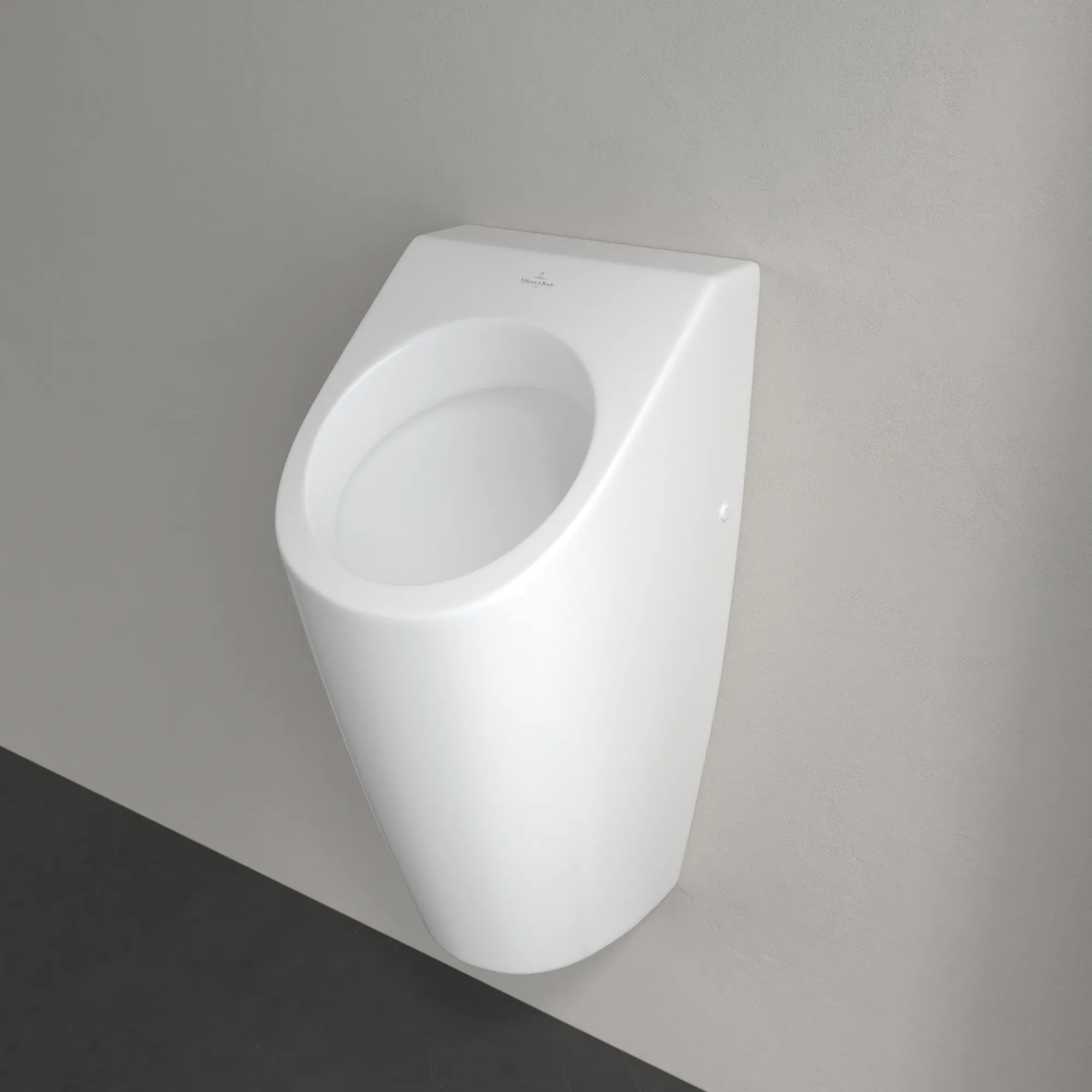 Villeroy & Boch Absaug-Urinal Architectura 558605, oval, weiß Alpin, 325 x 355 mm, Höhe 680 mm, verdeckter Ablauf und Zulauf