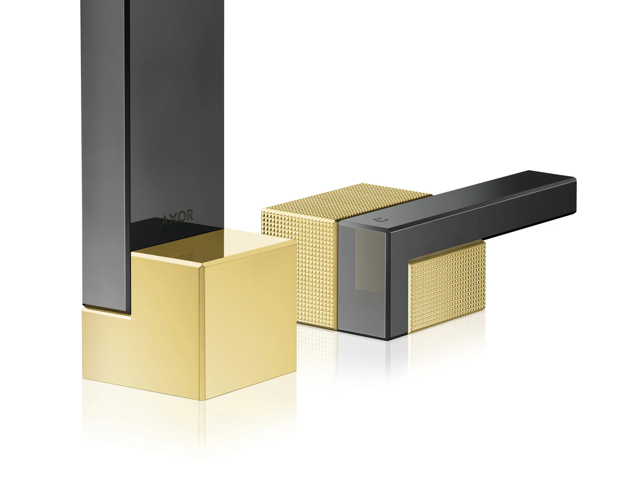 3-Loch Waschtischarmatur Axor Edge Diamantschliff chrom 3-Loch Waschtischarmatur Axor Edge Diamantschliff chrom