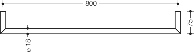 HEWI Handtuchhalter pulverbeschichtet „System 162“ 81,8 × 1,8 × 7,5 cm in Dunkelgrau tiefmatt HEWI Handtuchhalter pulverbeschichtet „System 162“ 81,8 × 1,8 × 7,5 cm in Dunkelgrau tiefmatt