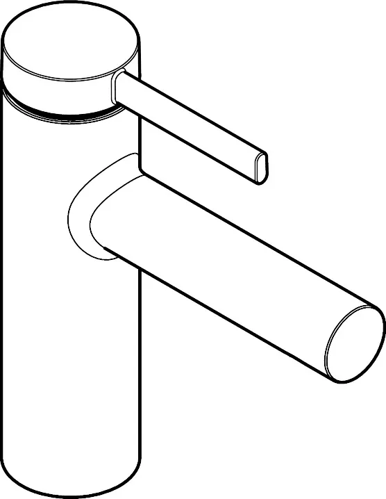 Waschtischarmatur „Zesis S“ Ausladung 115 mm in Mattschwarz