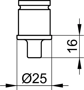 Plan 14931010000 Verbindungsstück für Deckenstütze verchromt