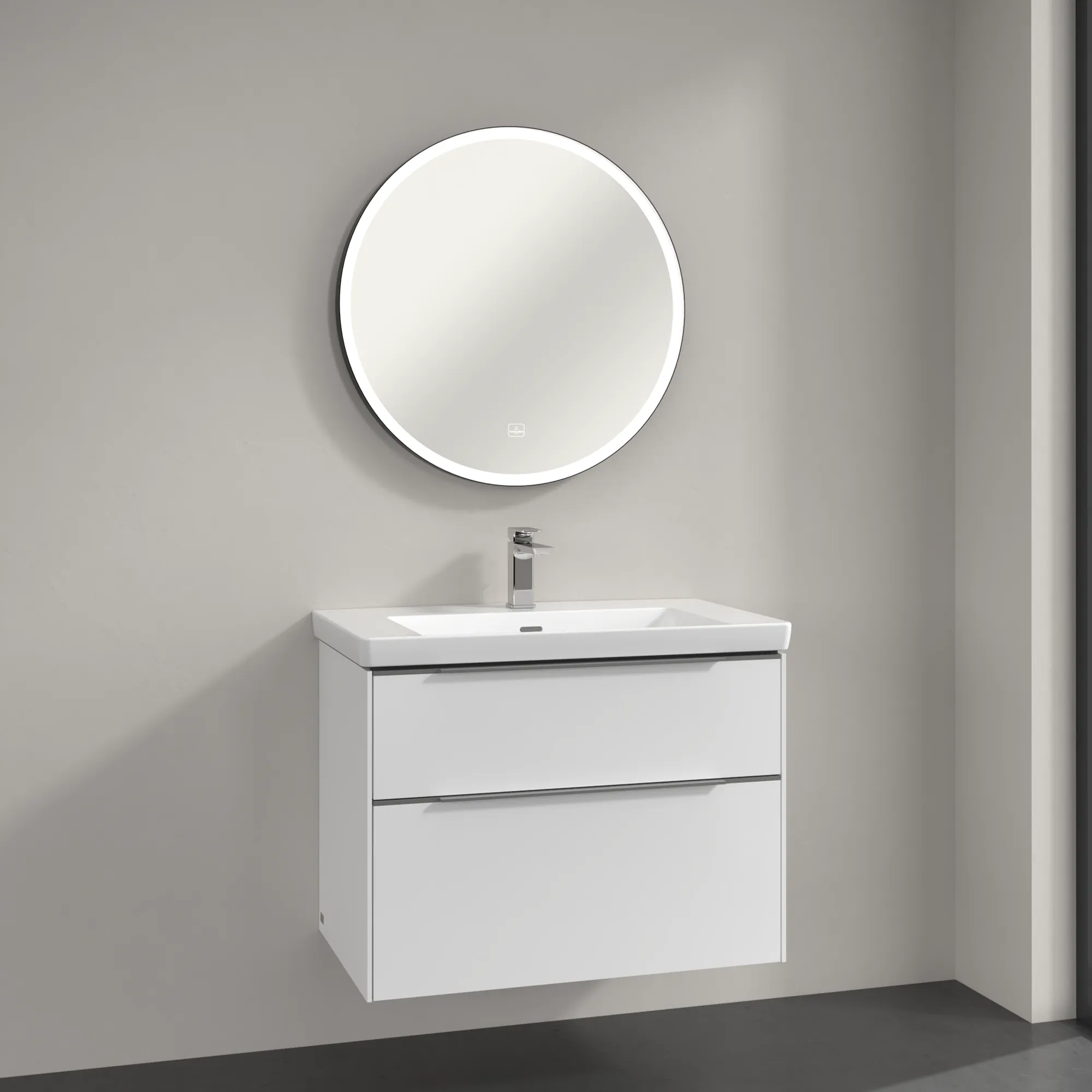 Villeroy & Boch Spiegel „Subway 3.0“ ⌀ 712 mm in BiColour (Black Matt, White Matt)