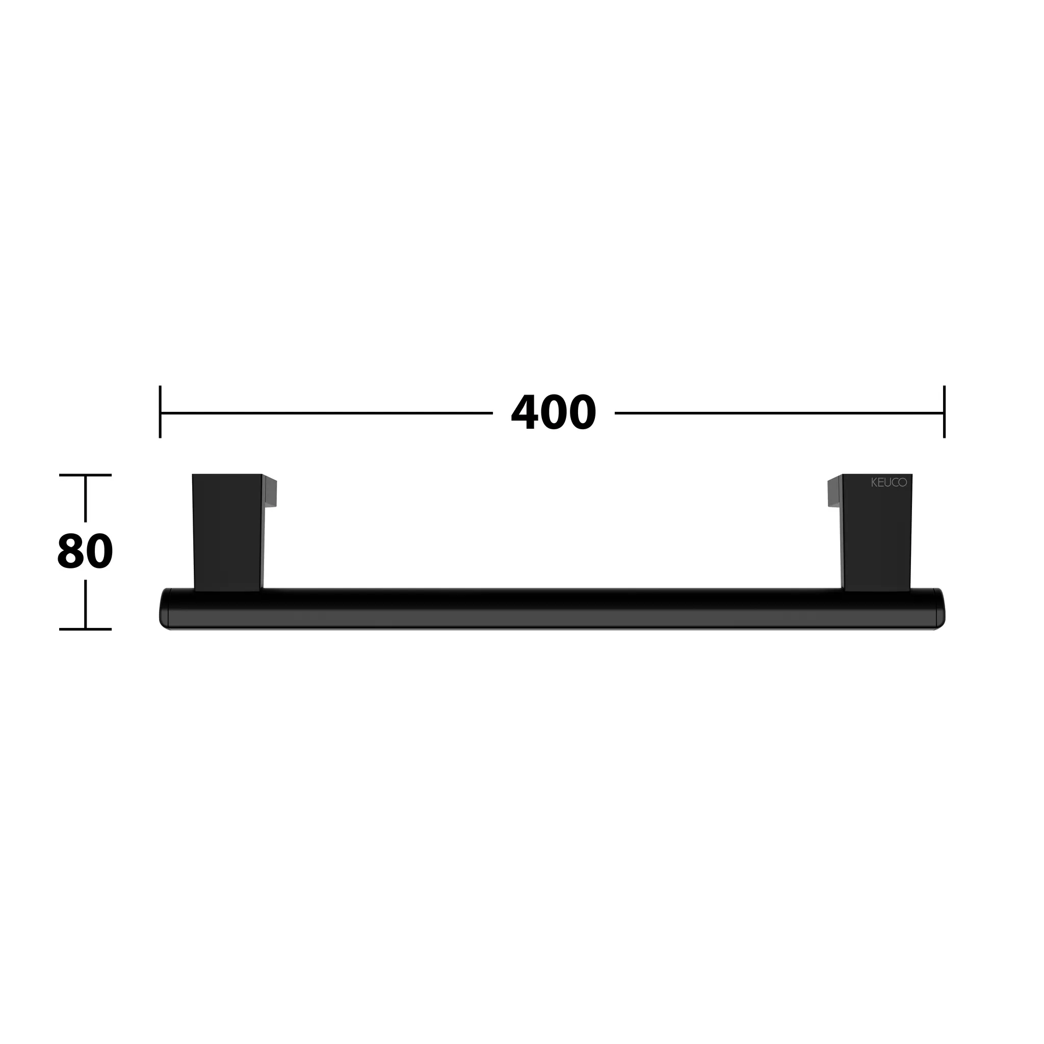 KEUCO AXESS Haltegriff 400 mm schwarz matt KEUCO AXESS Haltegriff 400 mm schwarz matt
