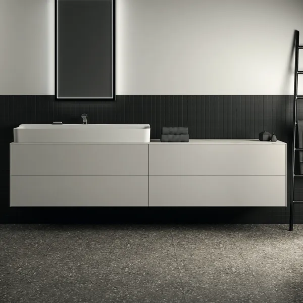 Waschbecken „Conca“ 120 × 45 × 14,5 cm, Hahnlochposition mittig in Weiß Waschbecken „Conca“ 120 × 45 × 14,5 cm, Hahnlochposition mittig in Weiß