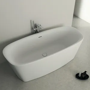 Ideal Standard Duo-Badewanne Dea, freistehend, Seidenweiß matt, 1700x750x475/610 mm