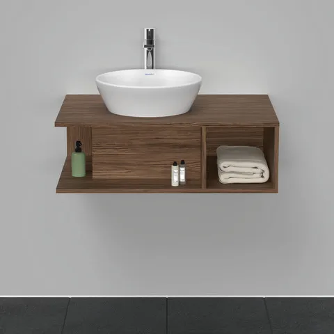 Duravit Waschtischunterschrank wandhängend „D-Neo“ 80 × 26 × 55 cm Nussbaum Dunkel