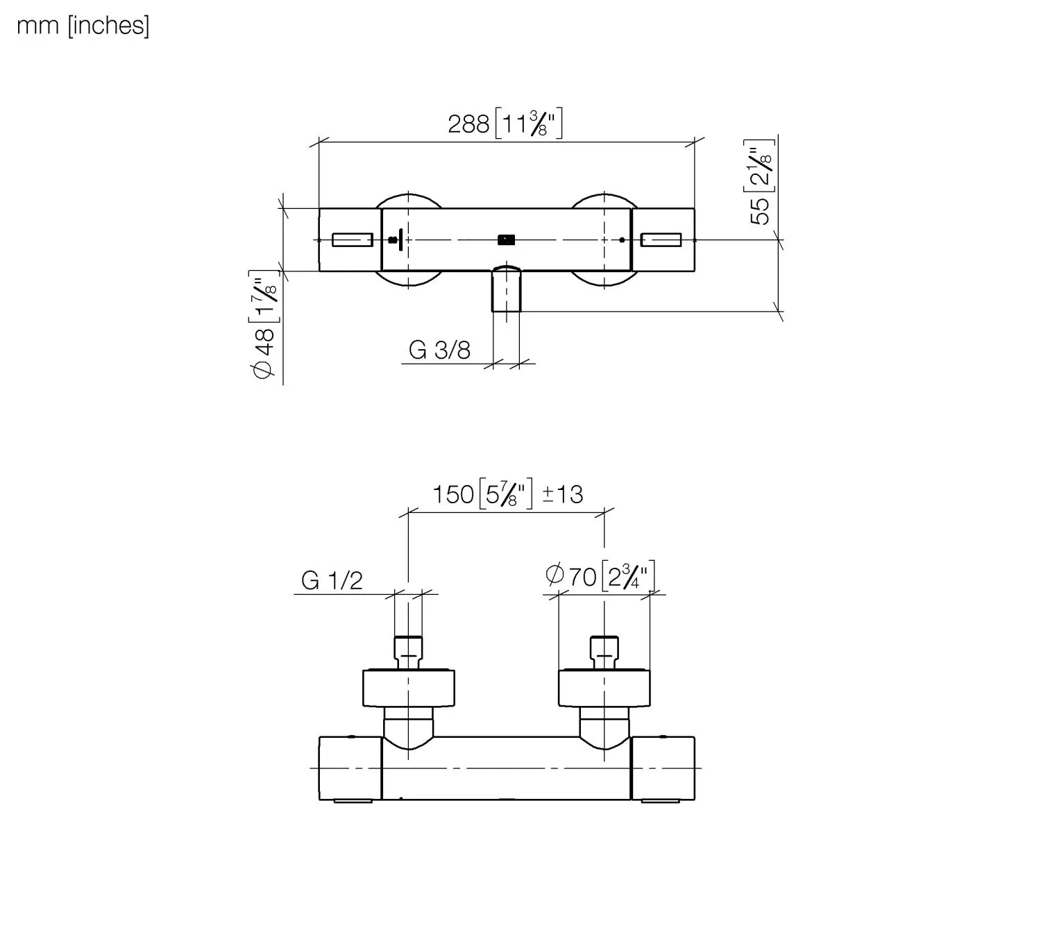 Brause-Thermostat für Wandmontage SERIENSPEZIFISCH Chrom 34442979