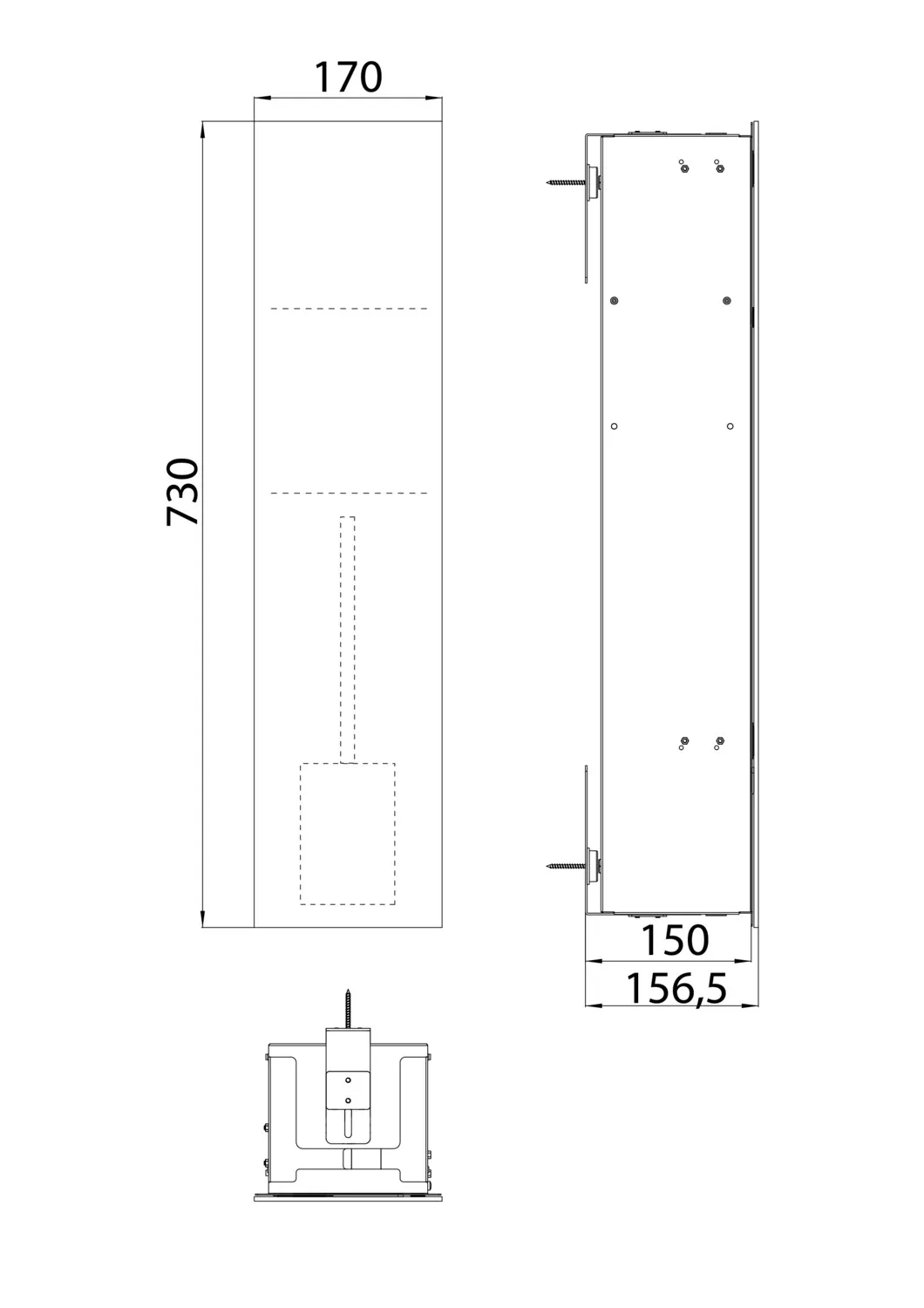 WC-Modul asis pure mit Glasfront Türanschlag links, Unterputz, 1-türig 730mm, schwarz WC-Modul asis pure mit Glasfront Türanschlag links, Unterputz, 1-türig 730mm, schwarz