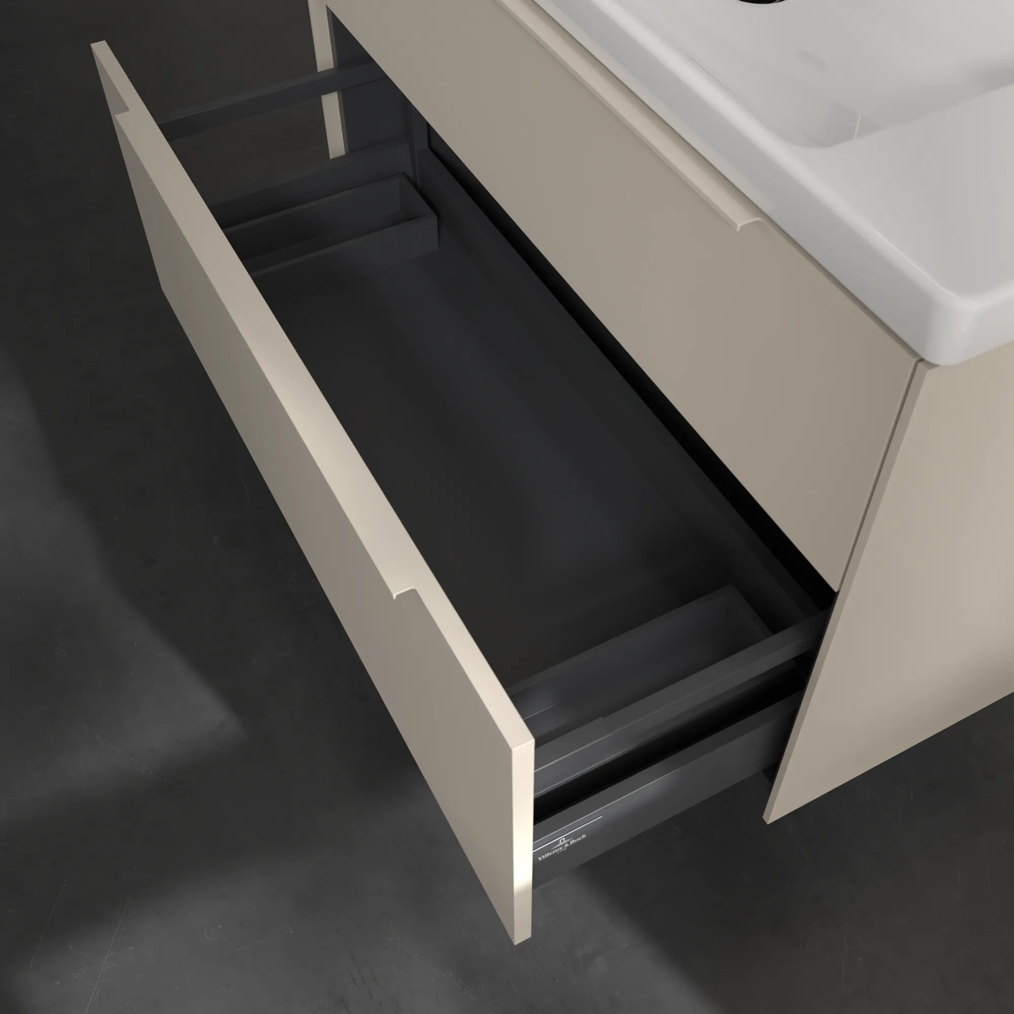 Villeroy & Boch Waschtischunterschrank „Subway 3.0“ für Schrankwaschtisch 973 × 576 × 478 mm Cashmere Grey, für Becken mittig