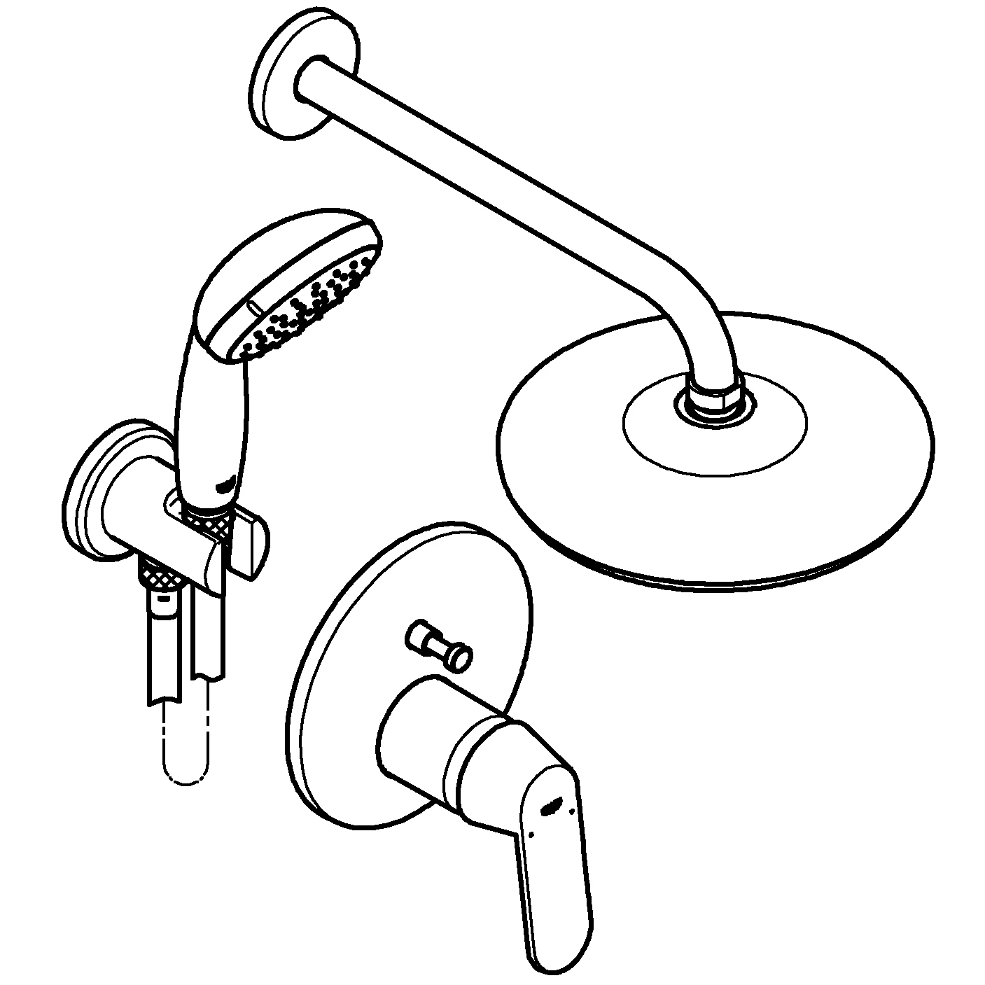 Unterputz-Duschsystem Eurosmart Cosmopolitan 25219_1, chrom