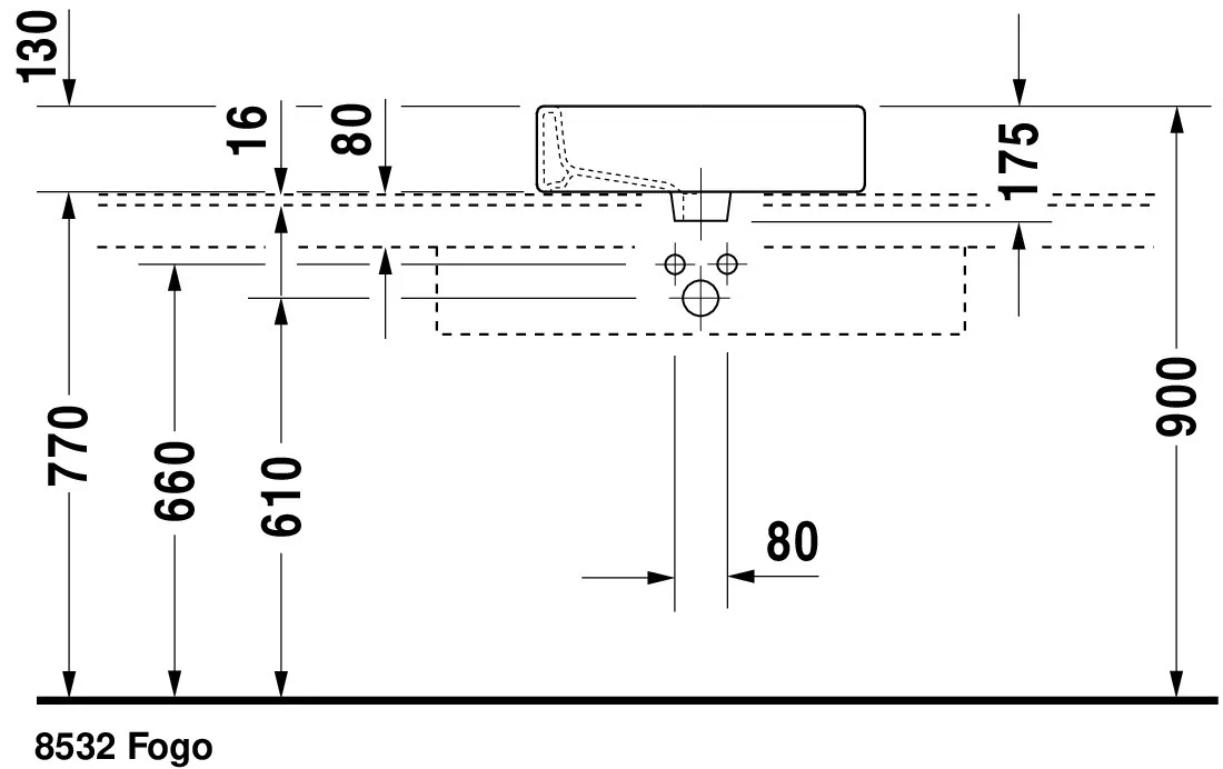 Aufsatzwaschtisch „Vero“, mit Überlauf, Hahnlochposition mittig Aufsatzwaschtisch „Vero“, mit Überlauf, Hahnlochposition mittig