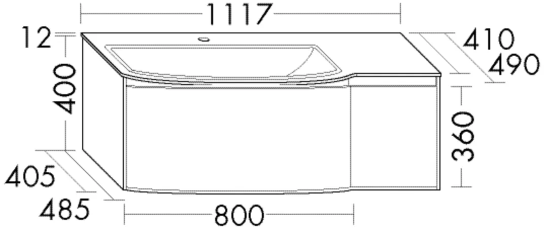 burgbad Badmöbelset „rc40Solitaire“ 115,7 × 45,2 cm in Asteiche Natur burgbad Badmöbelset „rc40Solitaire“ 115,7 × 45,2 cm in Asteiche Natur