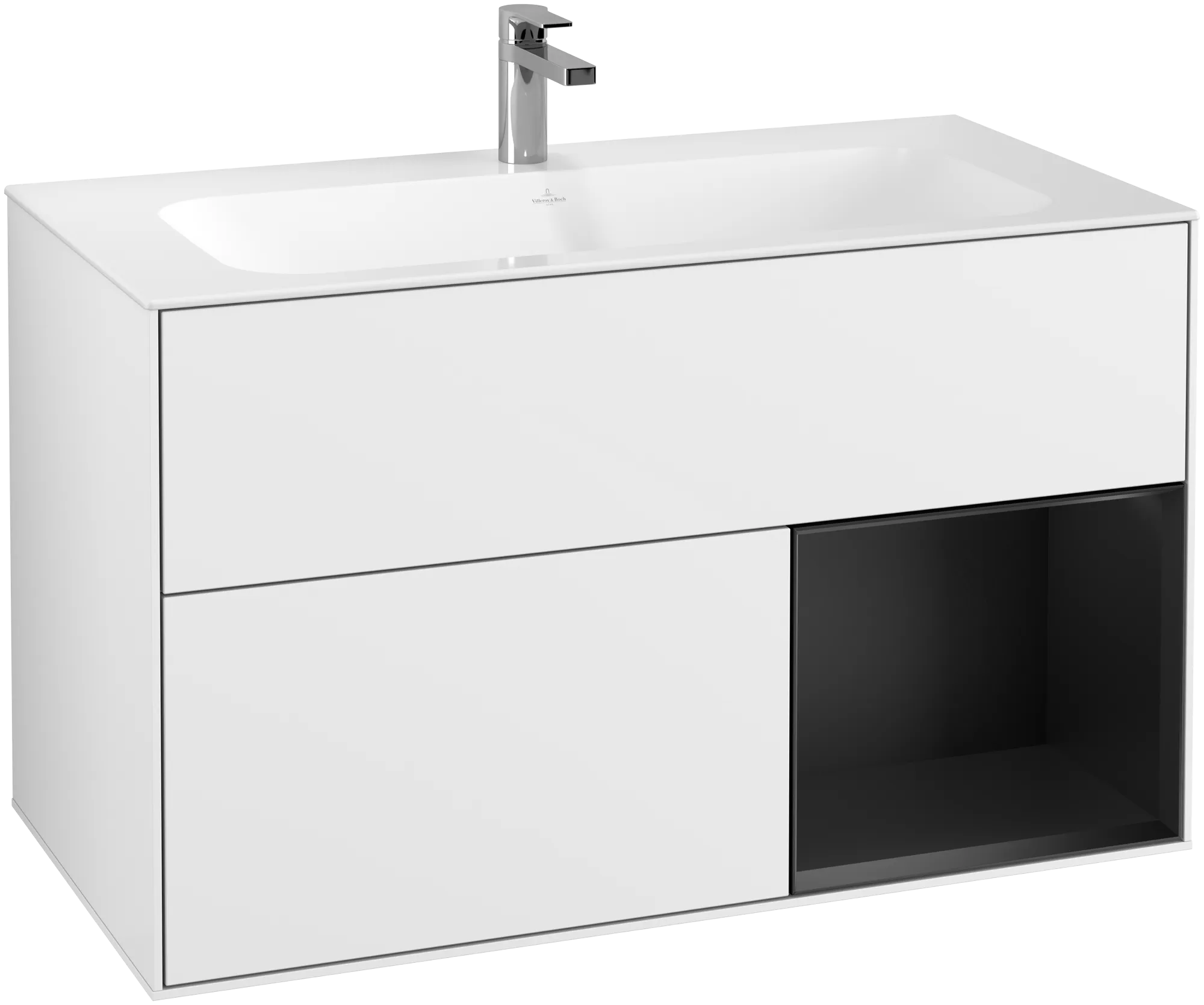 Villeroy & Boch Finion Waschbeckenunterschrank F04, 996x591x498mm, Eckig, Beleuchtet