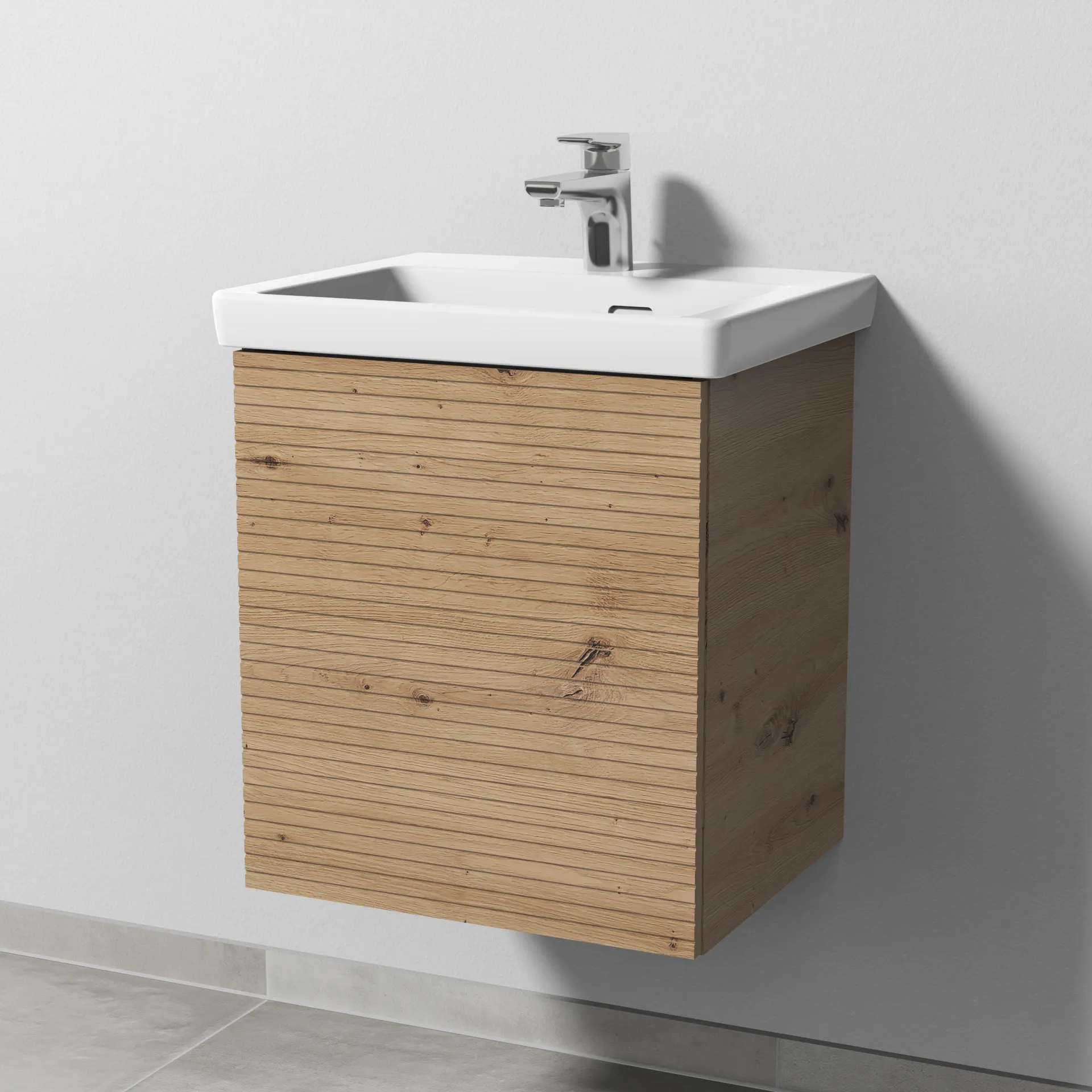 Sanipa Waschtischunterschrank „3way“ in Eiche Natural-Touch