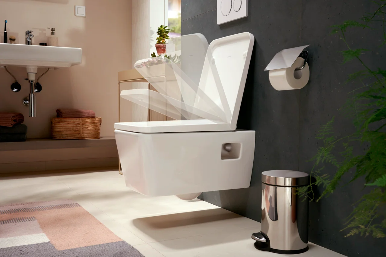 Hansgrohe EluPura Original Q Wand-WC, spülrandlos, glänzend, 540 mm Höhe, horizontaler Abgang, AquaChannel Flush Hansgrohe EluPura Original Q Wand-WC, spülrandlos, glänzend, 540 mm Höhe, horizontaler Abgang, AquaChannel Flush