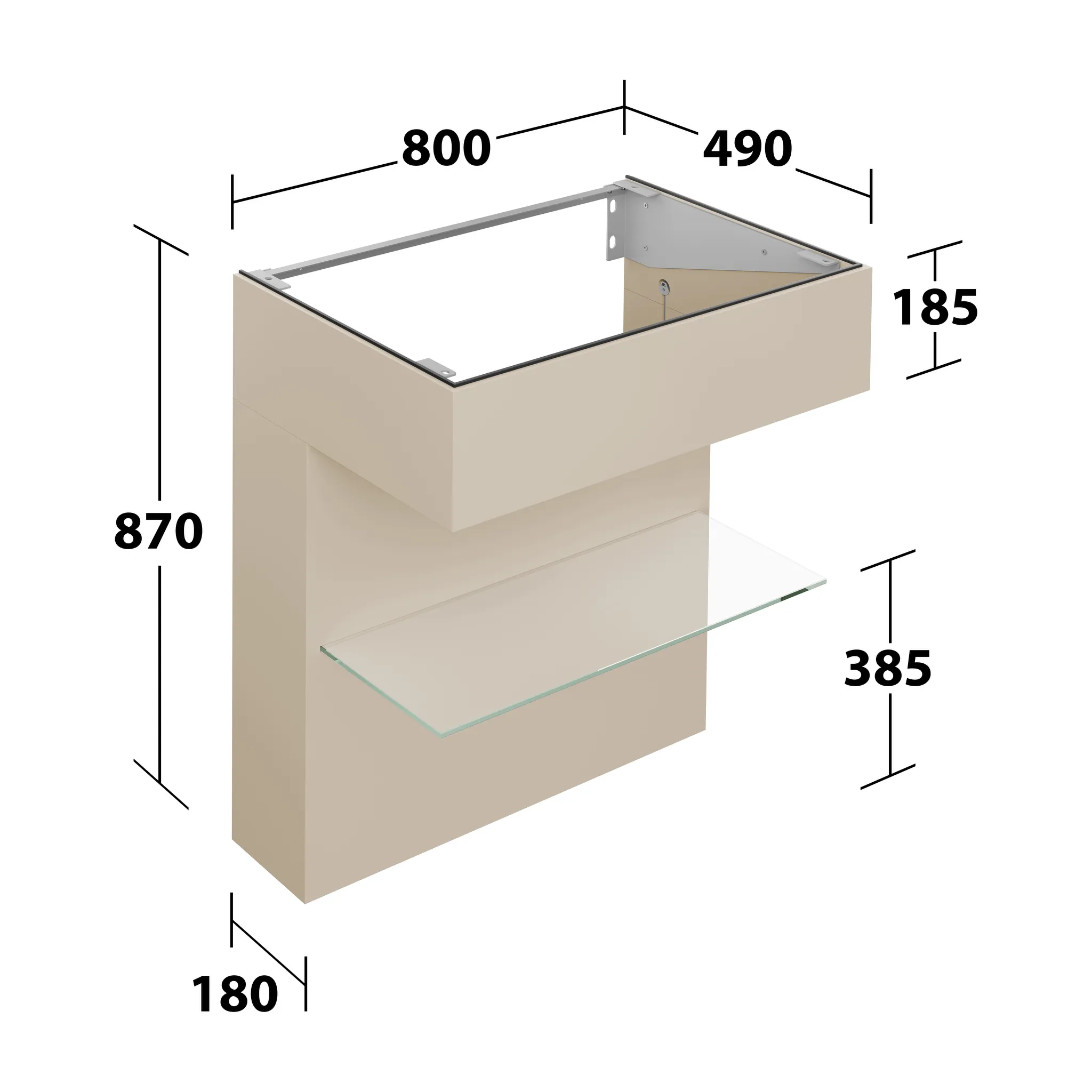 KEUCO EDITION 11 ART Waschtischunterbau m. Glasablage und Beleuchtung 800x870x490 sand KEUCO EDITION 11 ART Waschtischunterbau m. Glasablage und Beleuchtung 800x870x490 sand