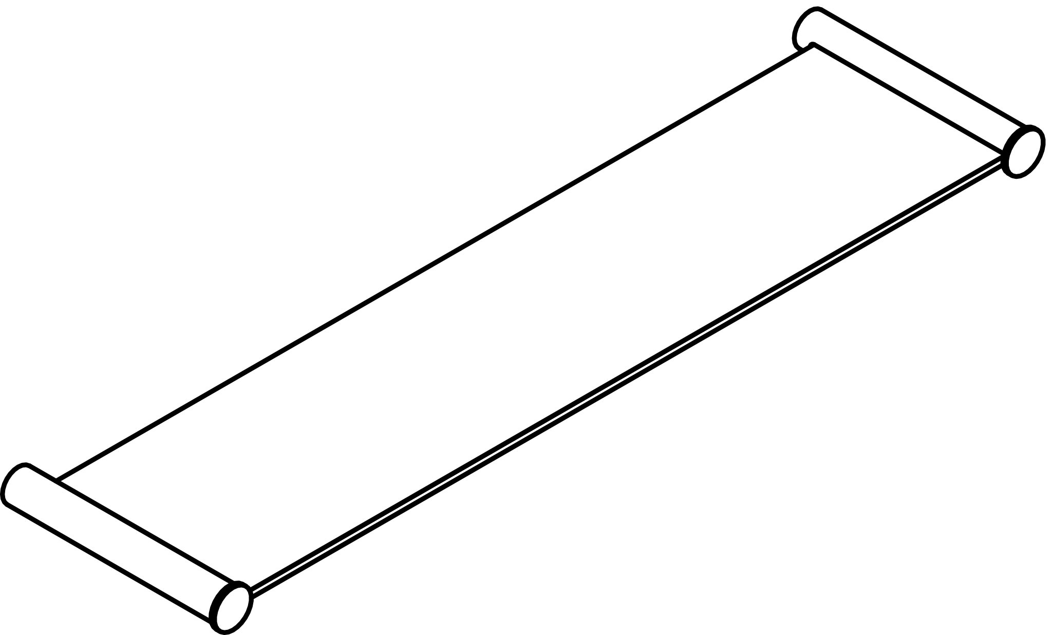 HEWI Ablage „System 162“ 47,1 × 1,8 × 12,2 cm