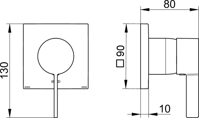 IXMO 59551019502 Einhebelmischer UP DN15 eckig verchromt