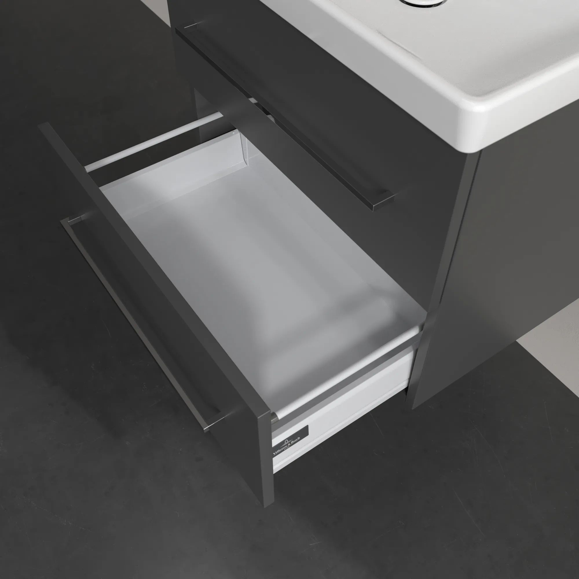 Villeroy & Boch Waschtischunterschrank „Avento“ für Schrankwaschtisch 630 × 514 × 452 mm Graphite, Soft Closing Villeroy & Boch Waschtischunterschrank „Avento“ für Schrankwaschtisch 630 × 514 × 452 mm Graphite, Soft Closing